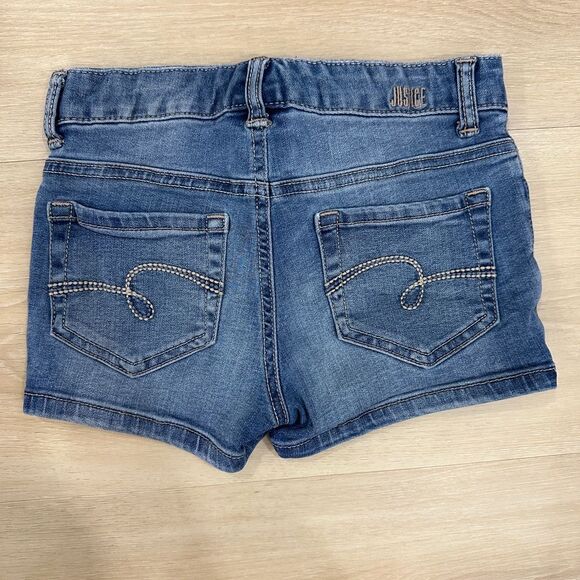 Justice Denim Shorts, 2 pairs, Light blue and dark blue, Size 10 - Picture 7 of 7